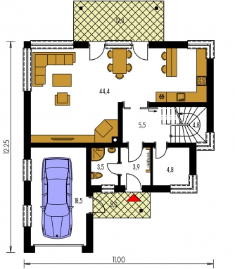 Grundriss des Erdgeschosses - PREMIER 198